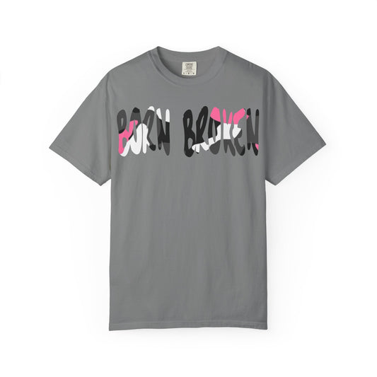 BORN BROKEN — DISTRESSED LOGO TEE