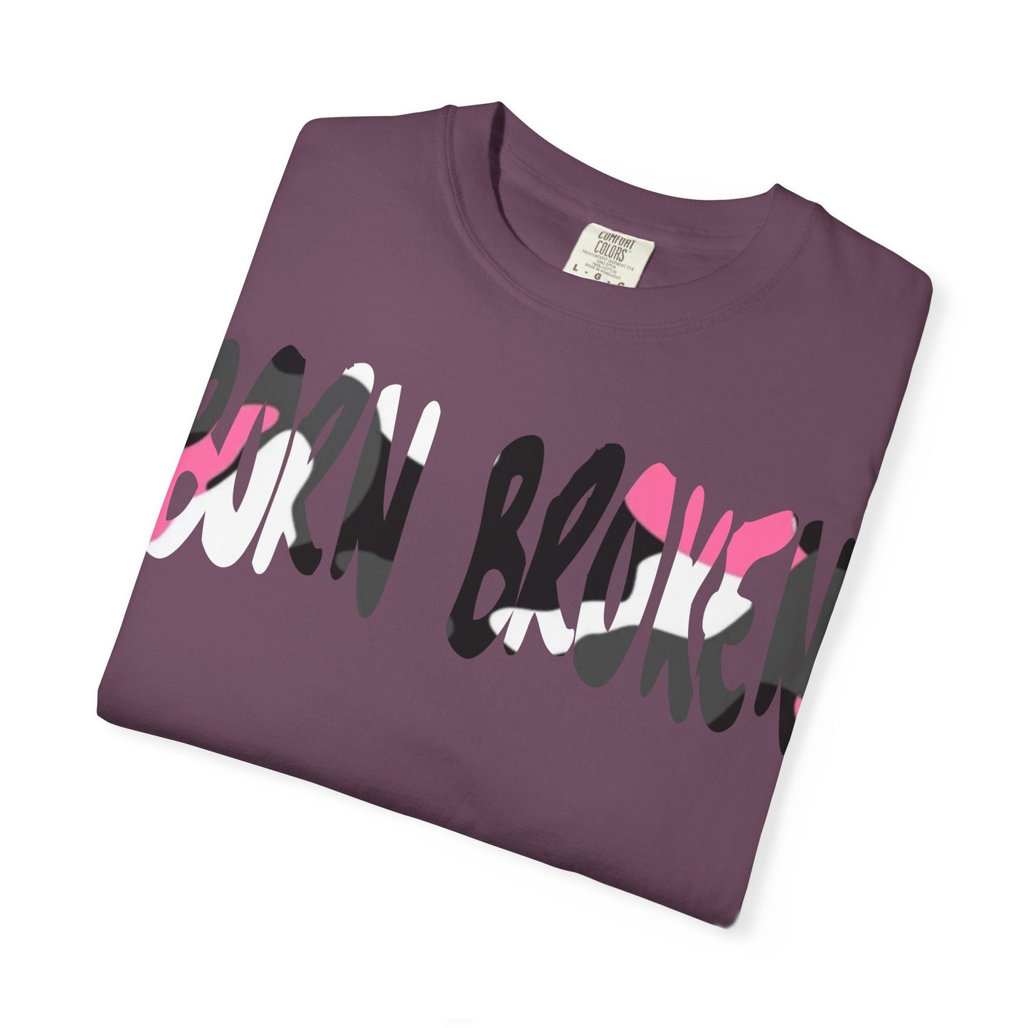 BORN BROKEN — DISTRESSED LOGO TEE