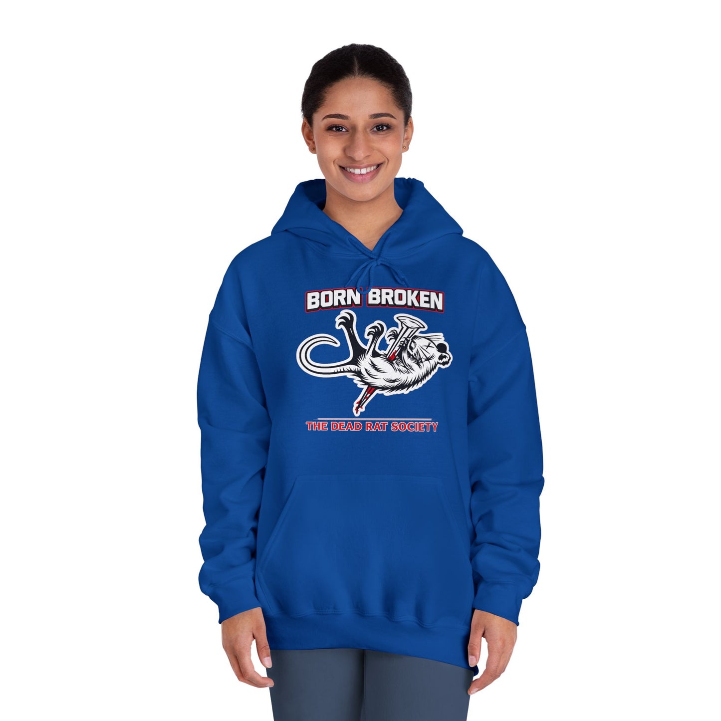BORN BROKEN — DEAD RAT SOCIETY HOODIE