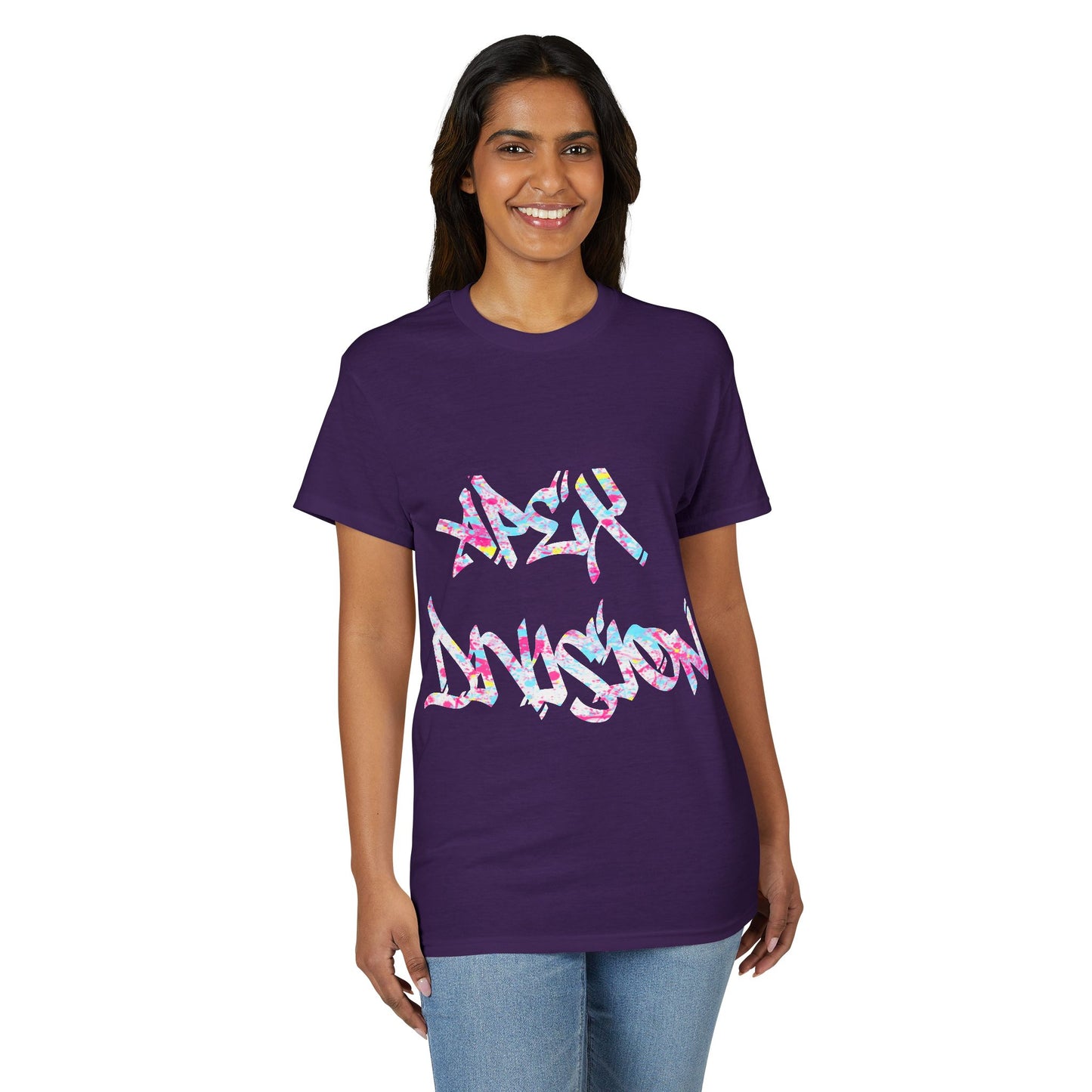 Resilient Division Graphic Tee — Colorful Motivational Back-Print Shirt