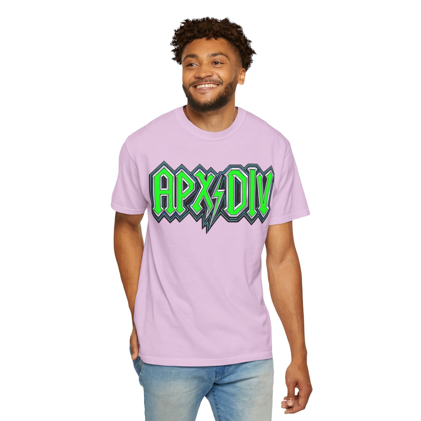 Apex Division Graphic T-Shirt — Neon Green Logo & Three-Headed Dog Back Print