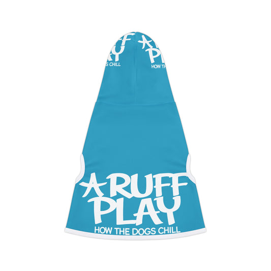 Pet Hoodie — 'A Ruff Play' Blue Dog Hoodie (How the Dogs Chill)