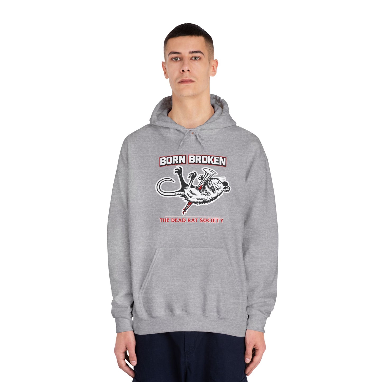 BORN BROKEN — DEAD RAT SOCIETY HOODIE