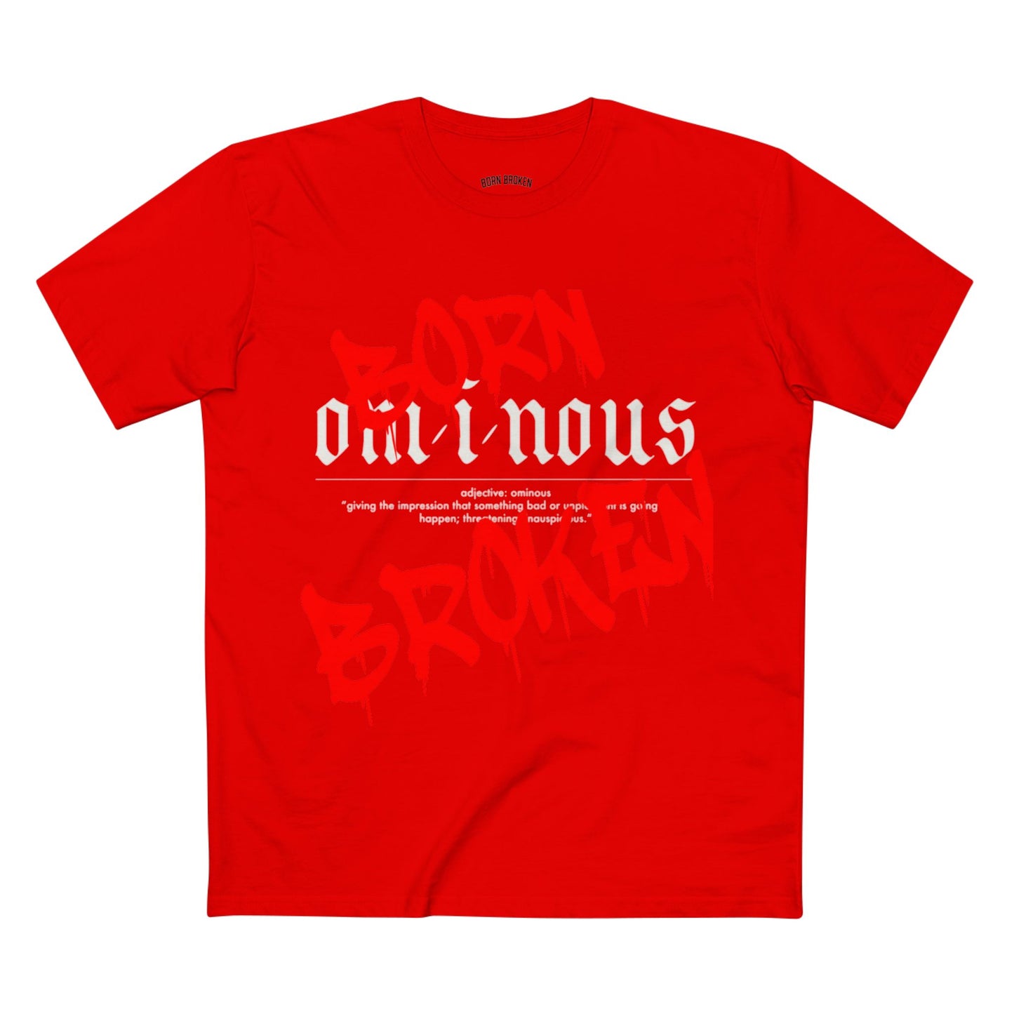 T-Shirt — Ominous Graphic Tee “Fuck the World” Red Streetwear