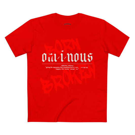 T-Shirt — Ominous Graphic Tee “Fuck the World” Red Streetwear