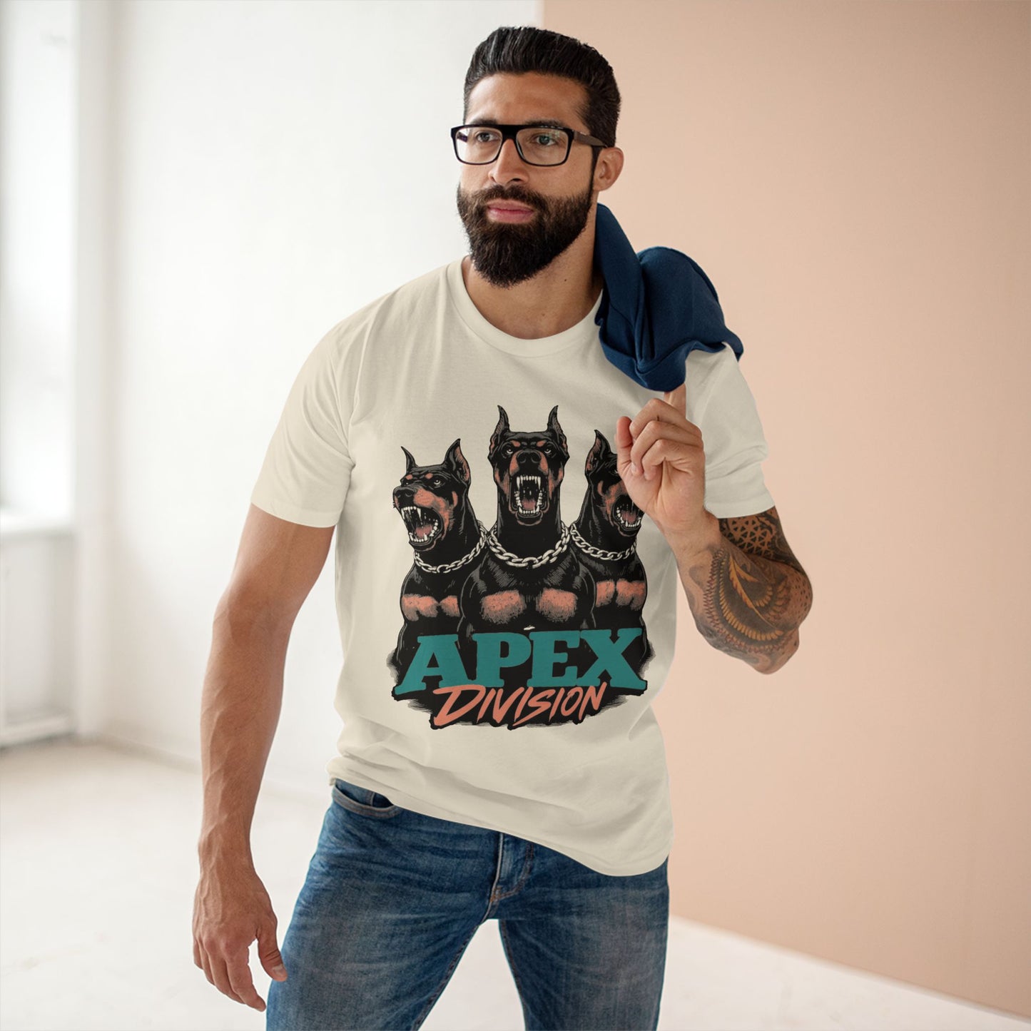 Apex Division Doberman Graphic Tee — "Dogs Gotta Eat" Streetwear T‑Shirt