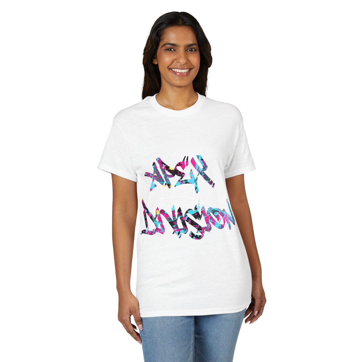 Resilient Division Graphic Tee — Colorful Motivational Back-Print Shirt