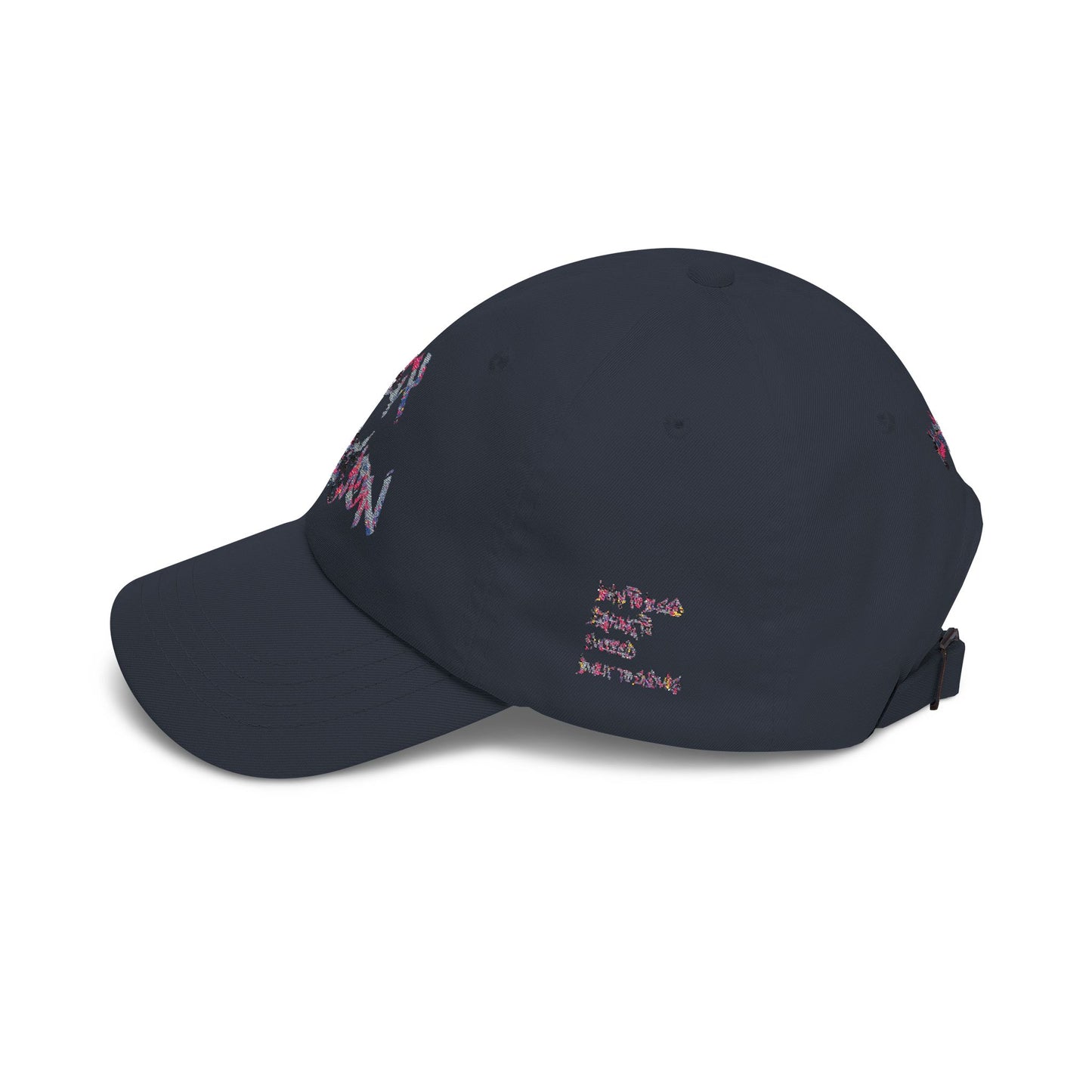 Dad Cap — Floral Graffiti 'No Division' Embroidered Baseball Hat