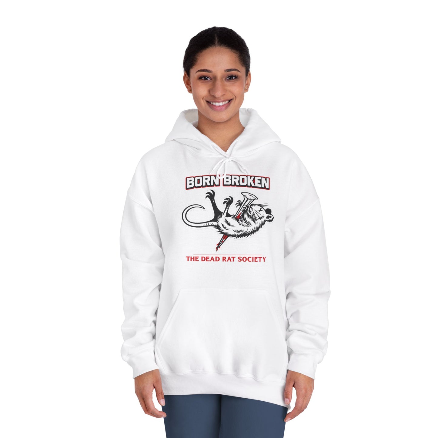 BORN BROKEN — DEAD RAT SOCIETY HOODIE