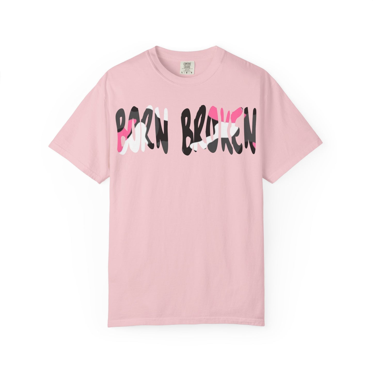 BORN BROKEN — DISTRESSED LOGO TEE