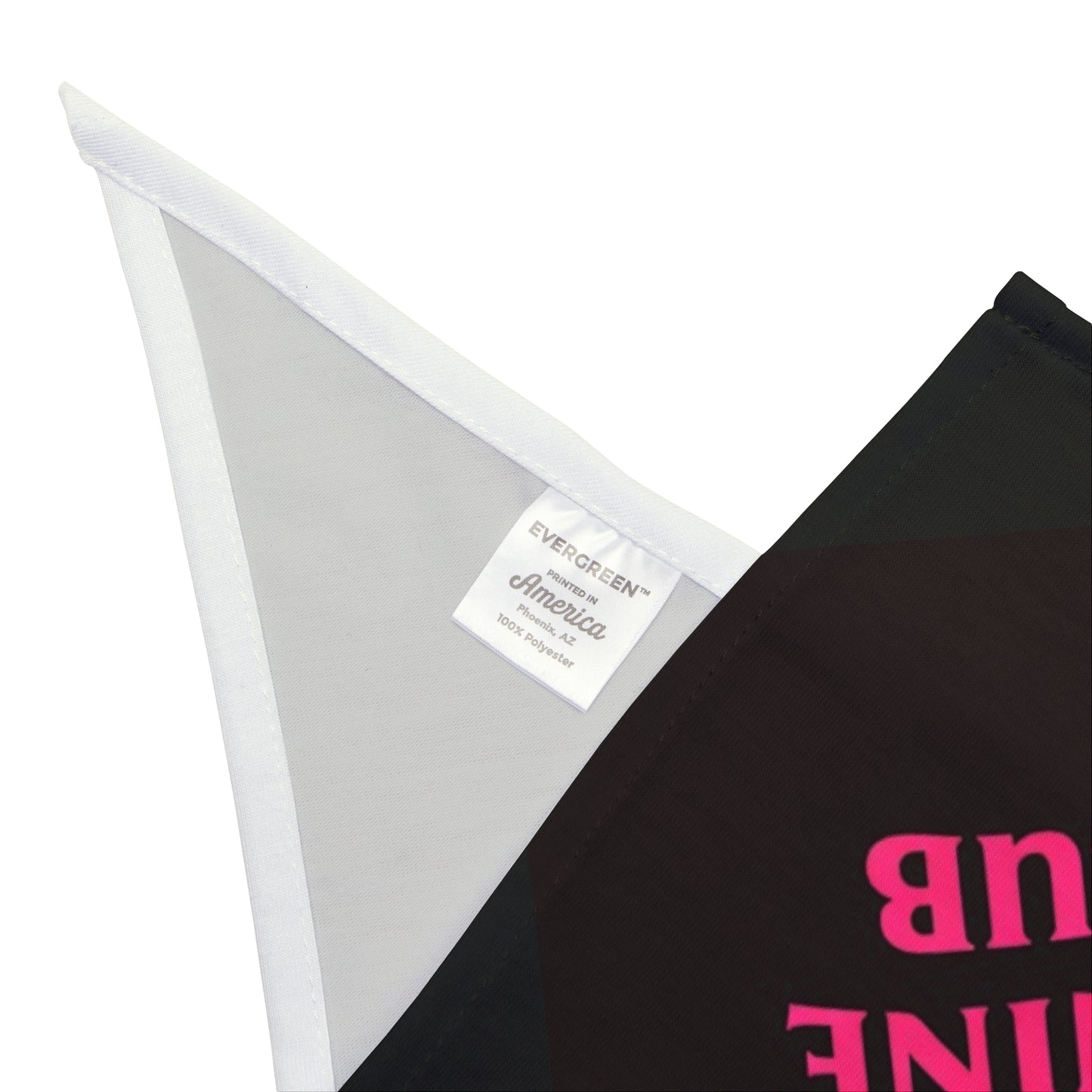 Anti Feline Canine Club Pet Bandana — Black with Pink Text