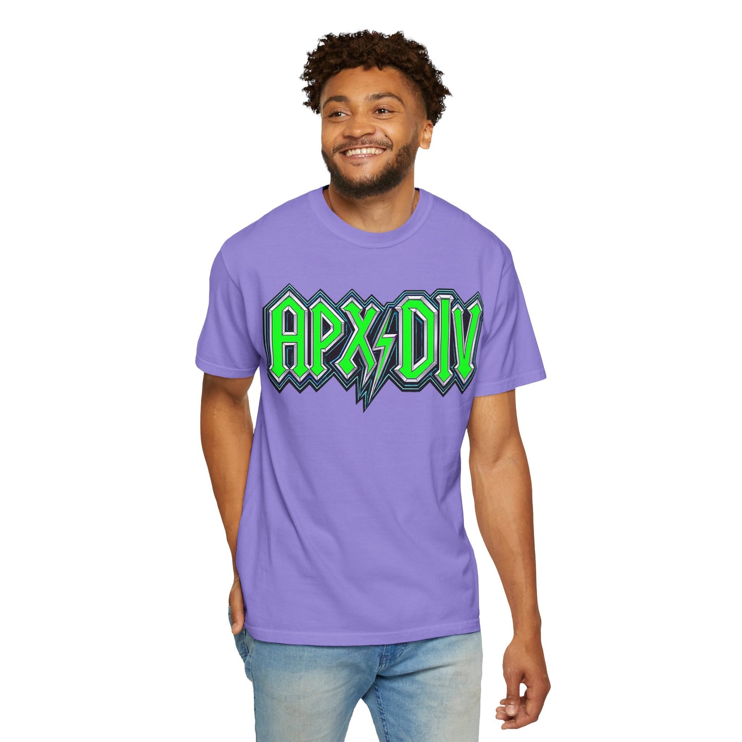 Apex Division Graphic T-Shirt — Neon Green Logo & Three-Headed Dog Back Print