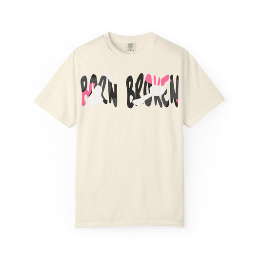 BORN BROKEN — DISTRESSED LOGO TEE