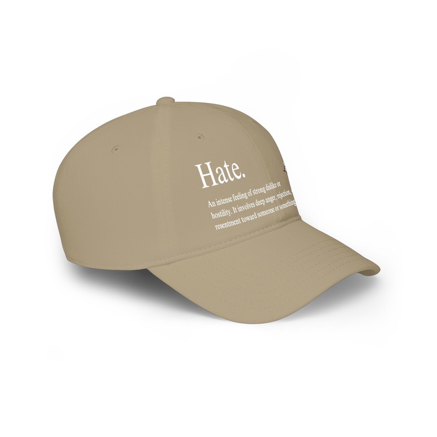 Baseball Cap — 'Hate.' Definition Embroidered Red Hat