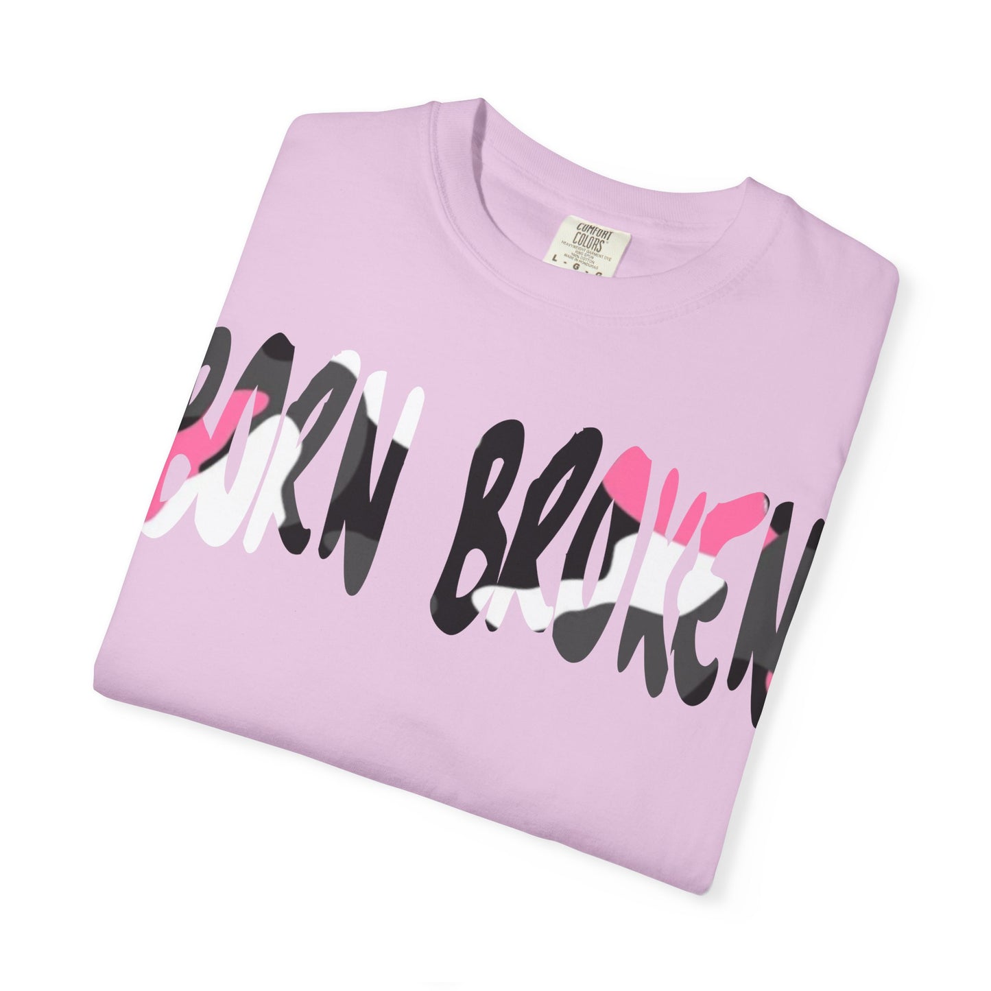 BORN BROKEN — DISTRESSED LOGO TEE