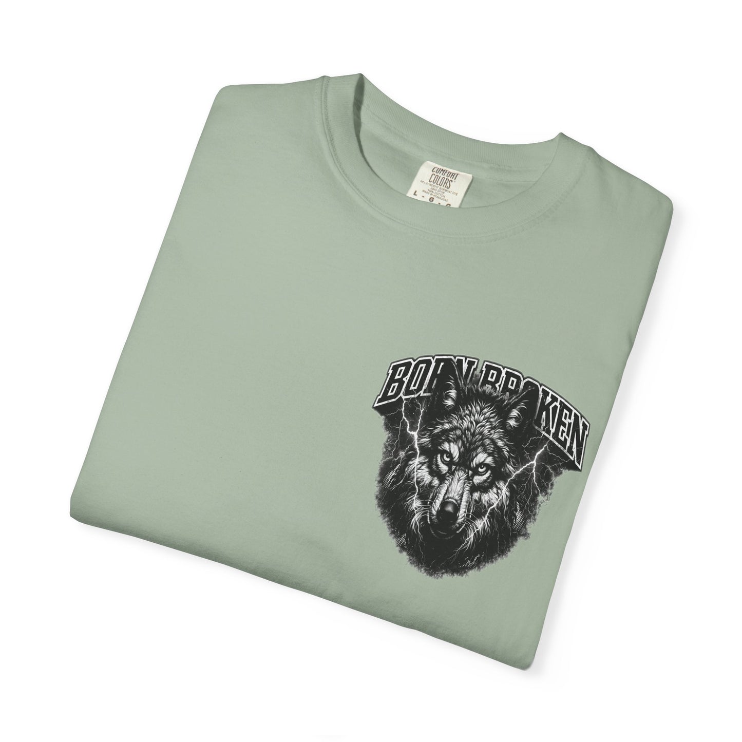 Wolf Head Graphic T-Shirt — Bold Lone Wolf Tee ("Born Broken")