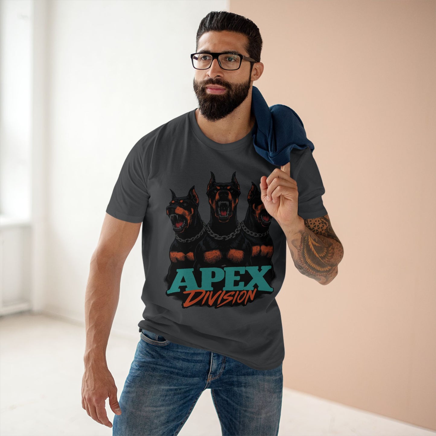 Apex Division Doberman Graphic Tee — "Dogs Gotta Eat" Streetwear T‑Shirt