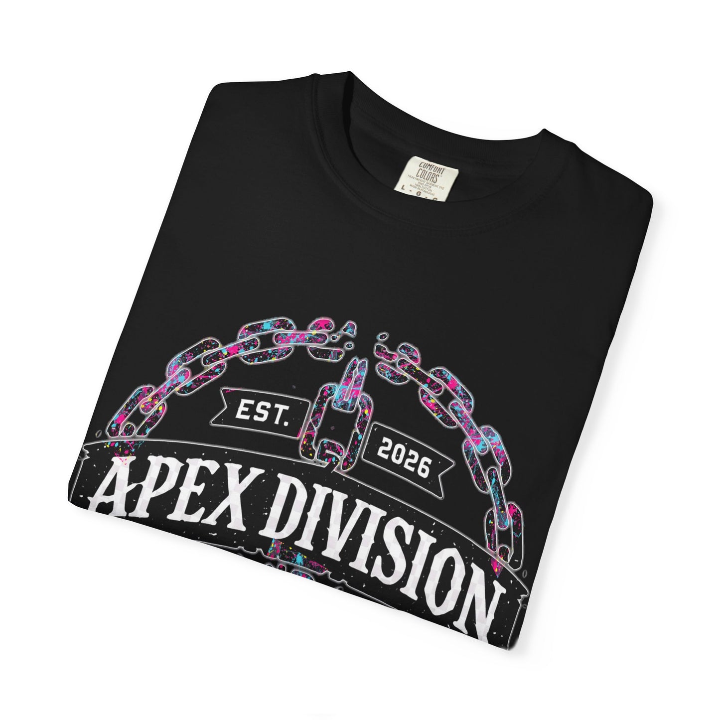 Apex Division Graphic T-Shirt — Hard Work & Determination Emblem