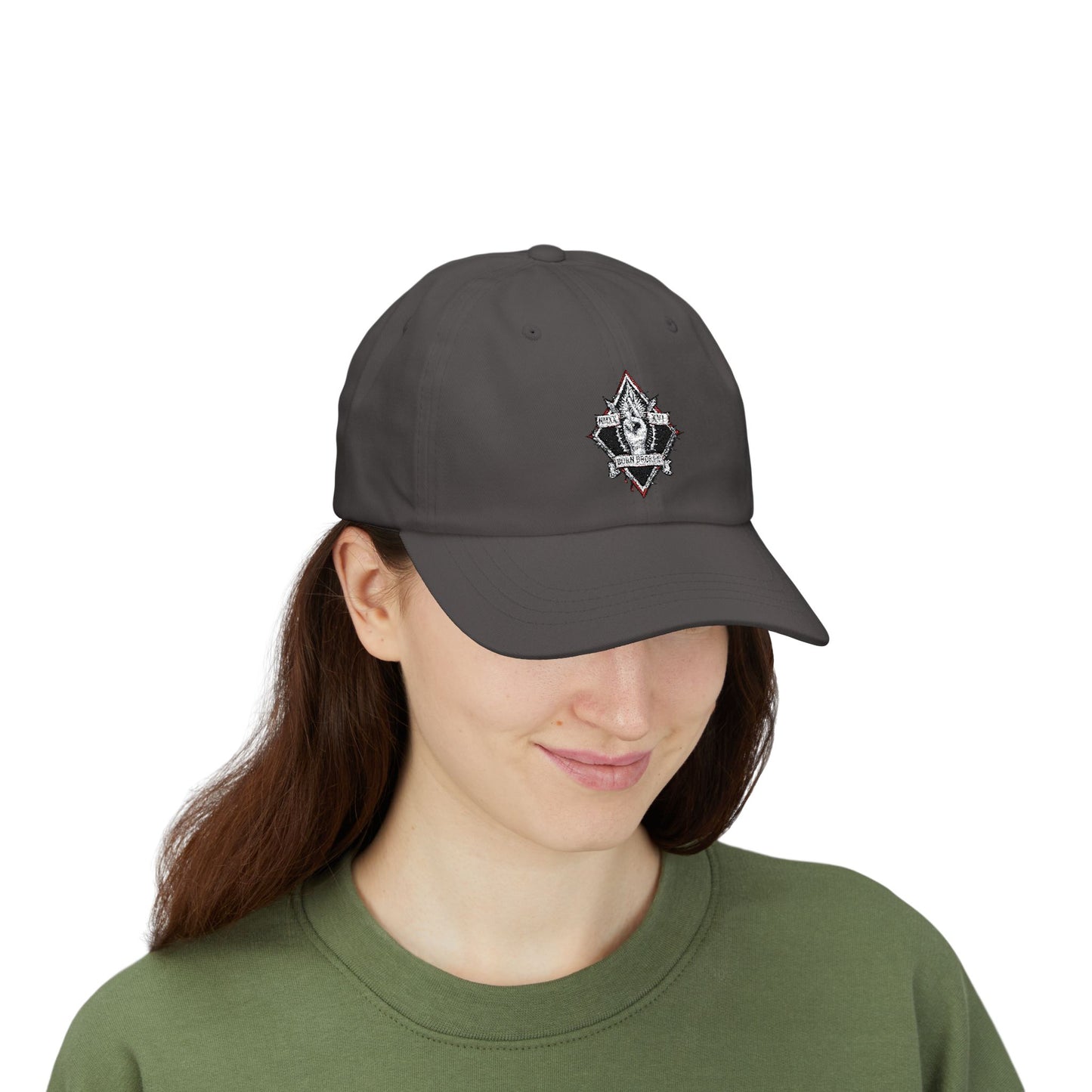 Classic Dad Cap — Minimalist Crest Embroidered Baseball Hat