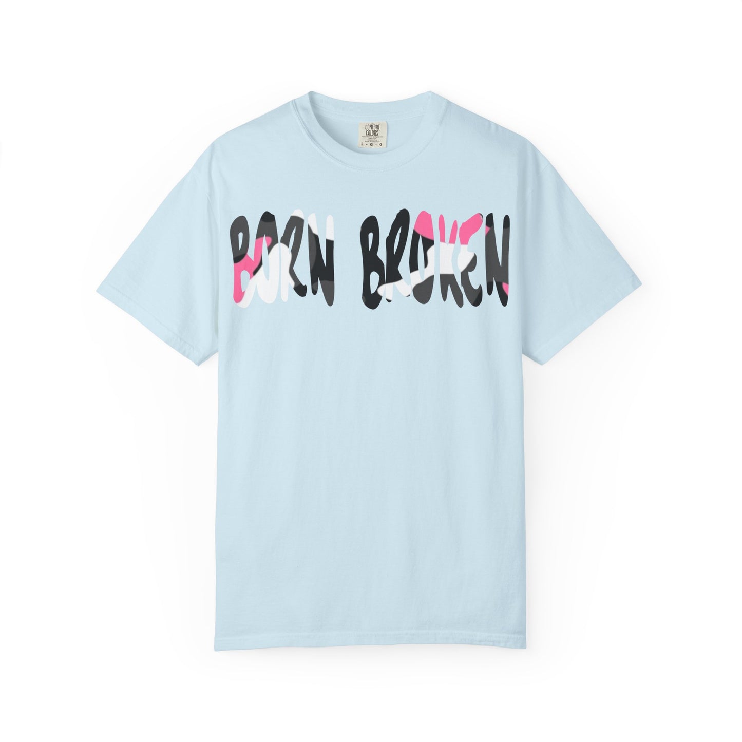 BORN BROKEN — DISTRESSED LOGO TEE