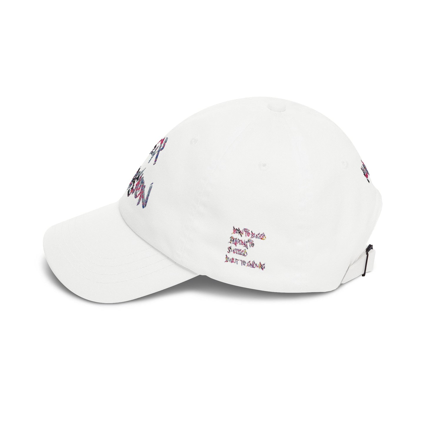 Dad Cap — Floral Graffiti 'No Division' Embroidered Baseball Hat