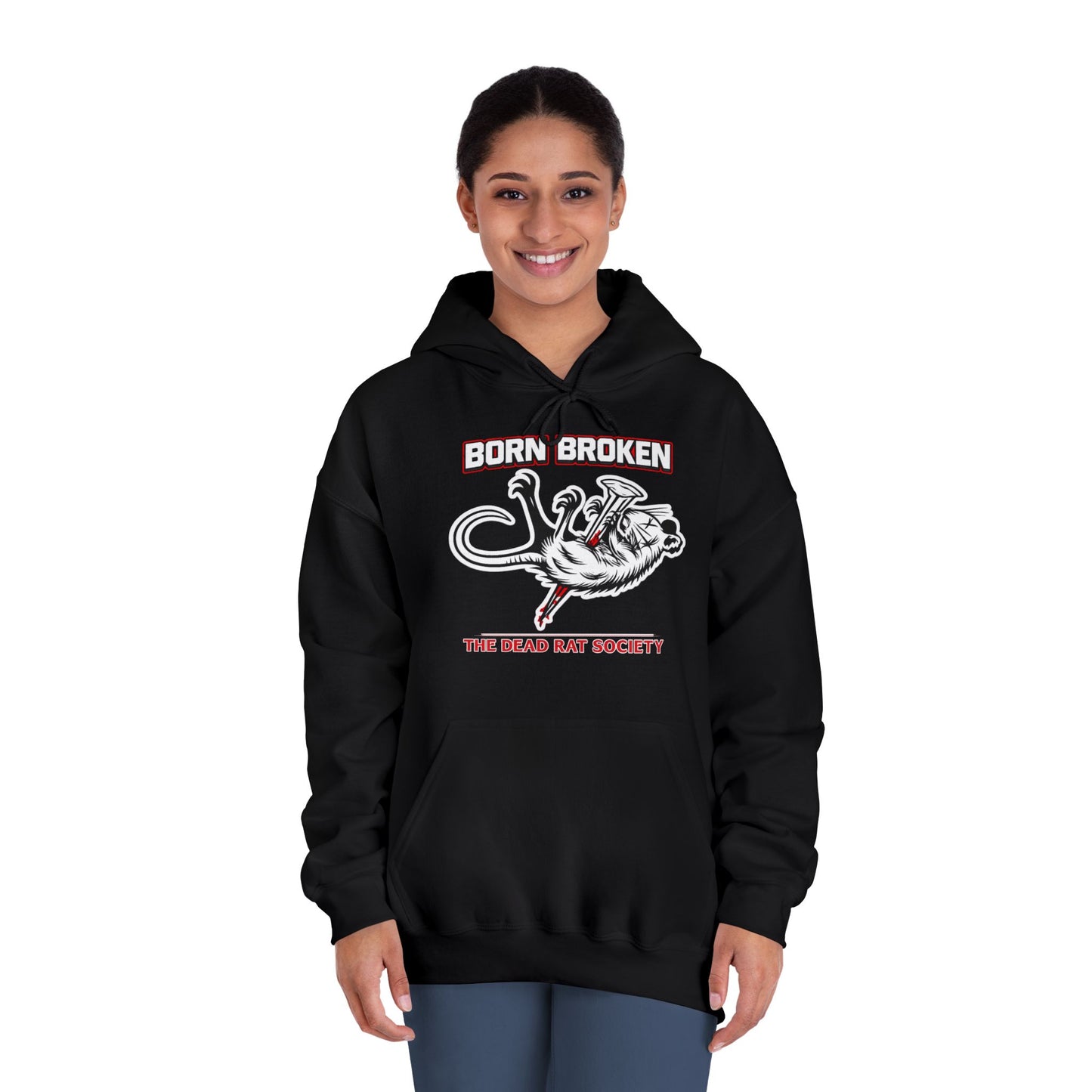 BORN BROKEN — DEAD RAT SOCIETY HOODIE