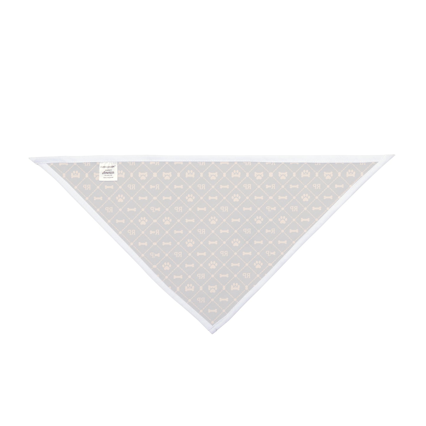 Brown Luxe Monogram Pet Bandana — Designer Pattern Dog & Cat Accessory