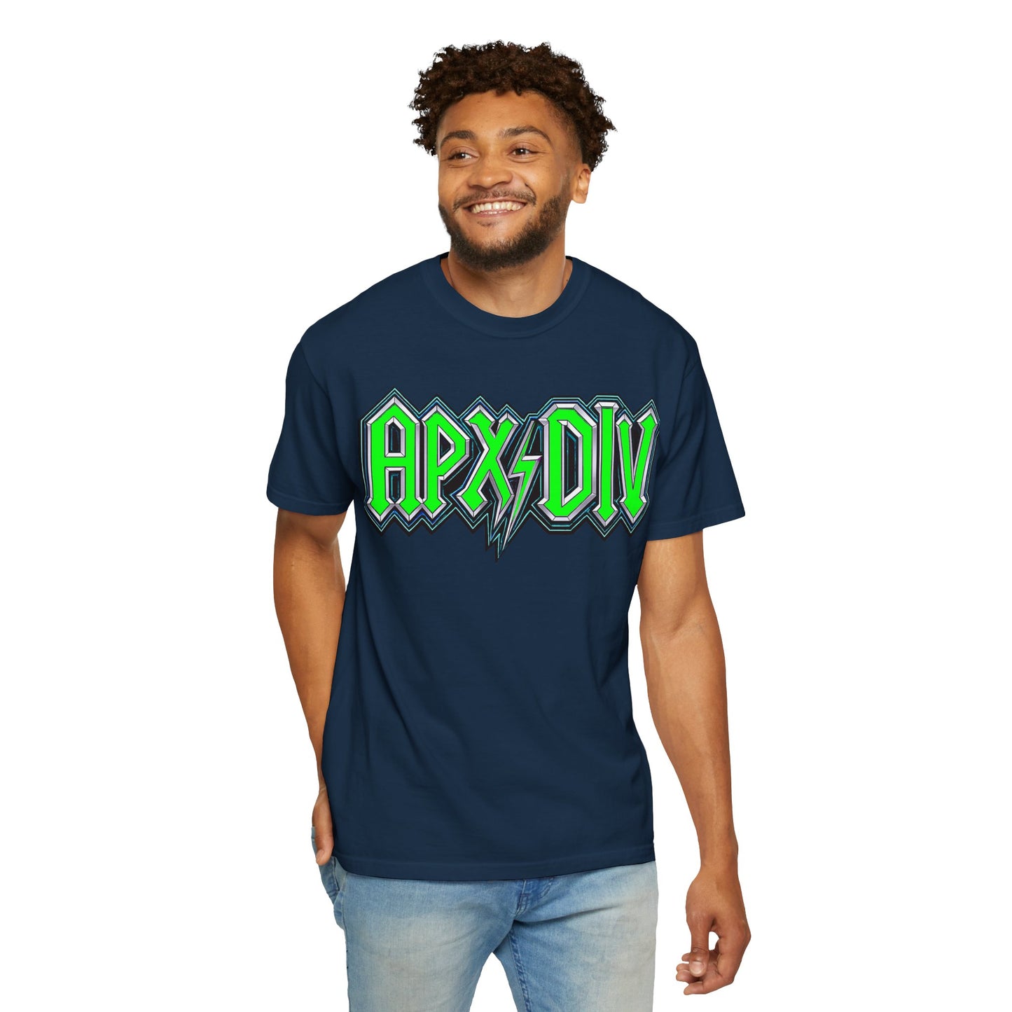 Apex Division Graphic T-Shirt — Neon Green Logo & Three-Headed Dog Back Print