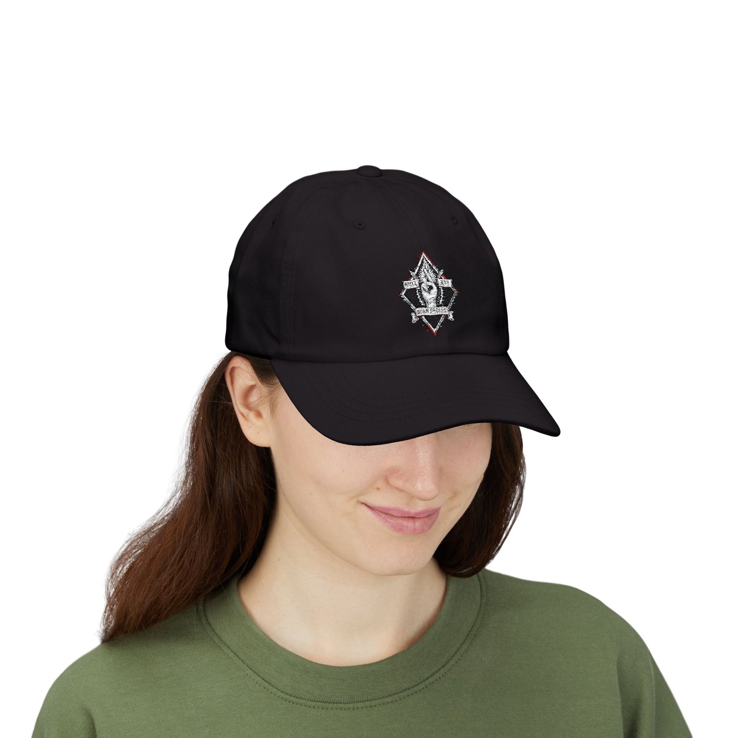 Classic Dad Cap — Minimalist Crest Embroidered Baseball Hat