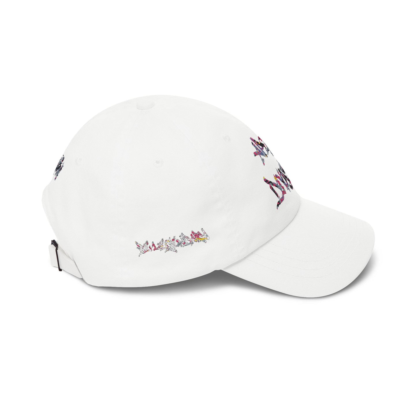 Dad Cap — Floral Graffiti 'No Division' Embroidered Baseball Hat