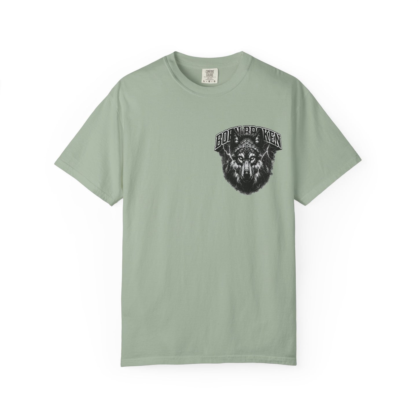 Wolf Head Graphic T-Shirt — Bold Lone Wolf Tee ("Born Broken")