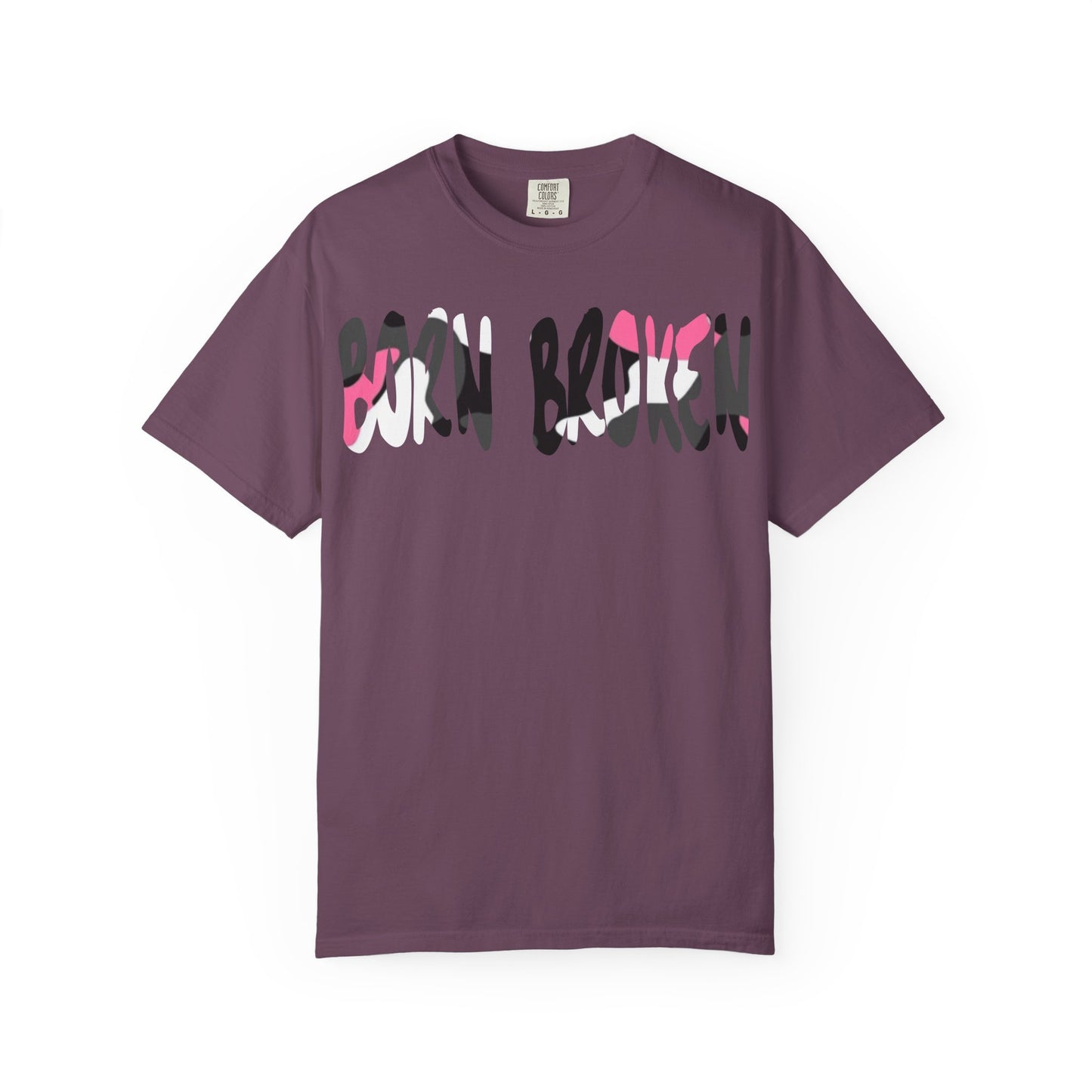 BORN BROKEN — DISTRESSED LOGO TEE