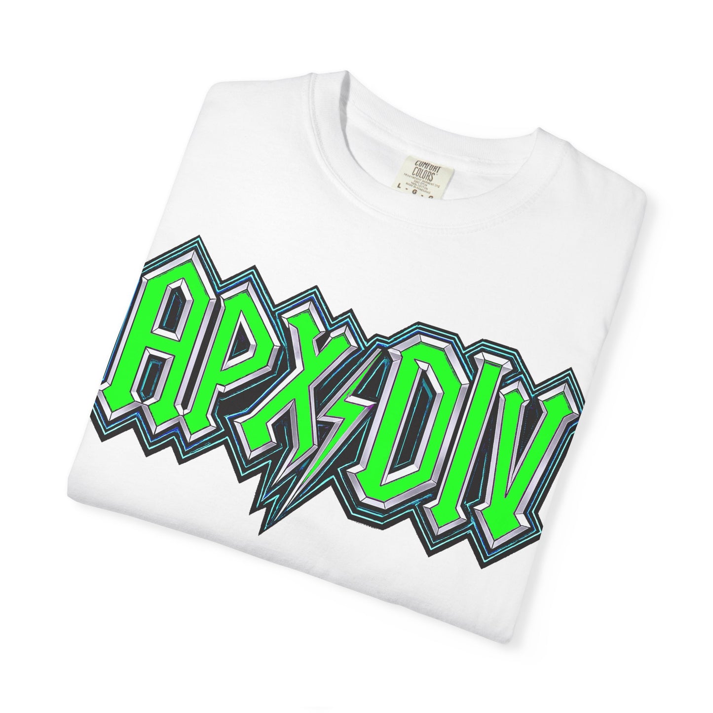 Apex Division Graphic T-Shirt — Neon Green Logo & Three-Headed Dog Back Print