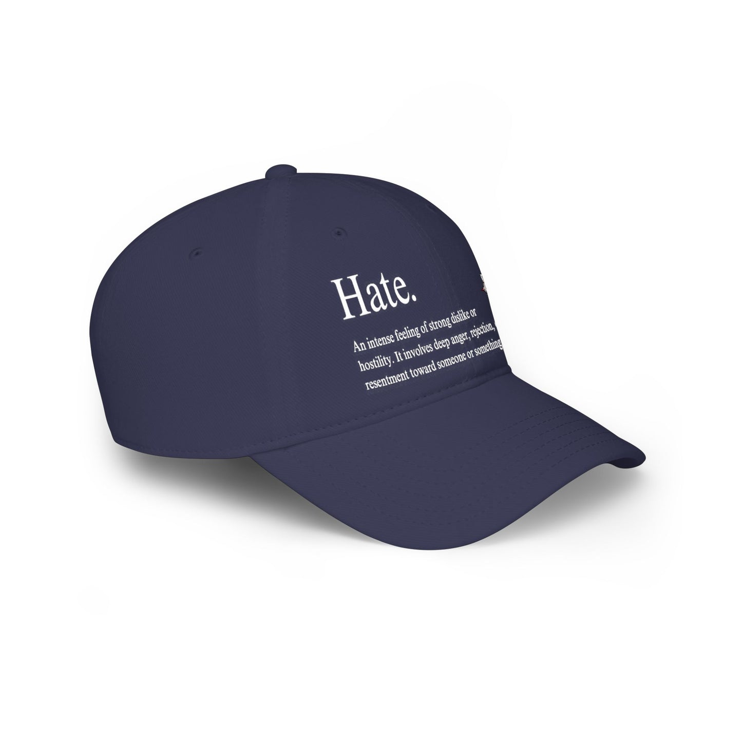 Baseball Cap — 'Hate.' Definition Embroidered Red Hat