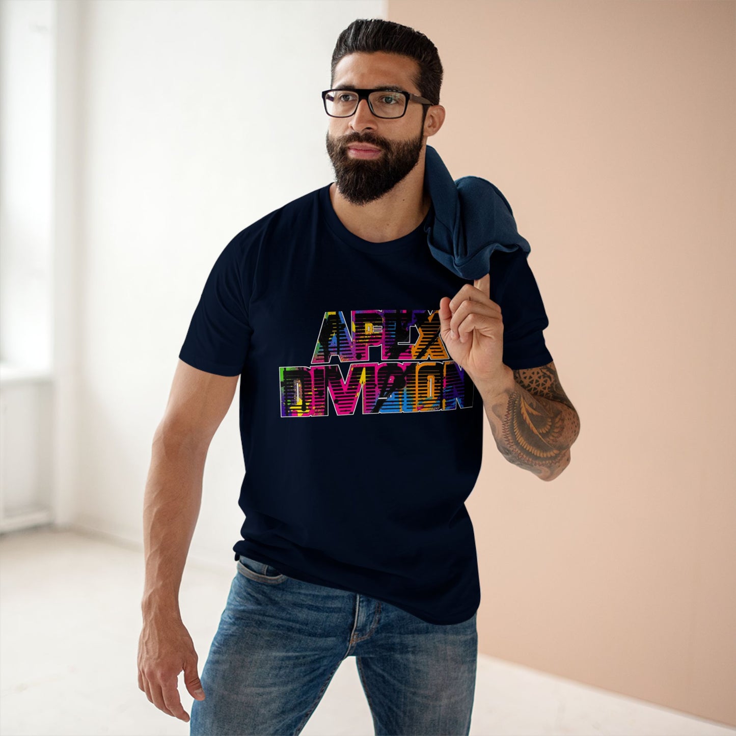 Apex Division Graphic Tee — Bold Neon Glitch 'Be Ruthless' Streetwear T-Shirt