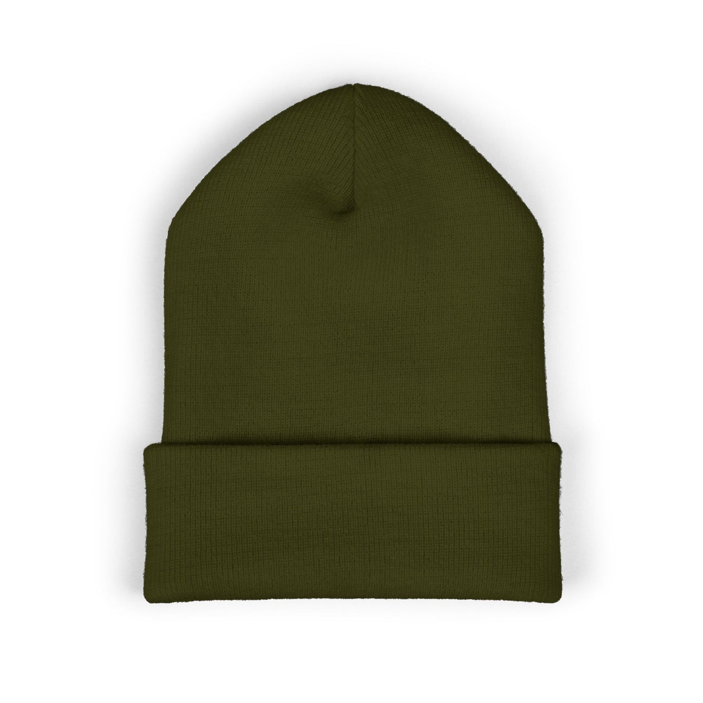 Embroidered "Rocky Biotchy" Classic Cuffed Beanie – Warm Yellow Knit Hat