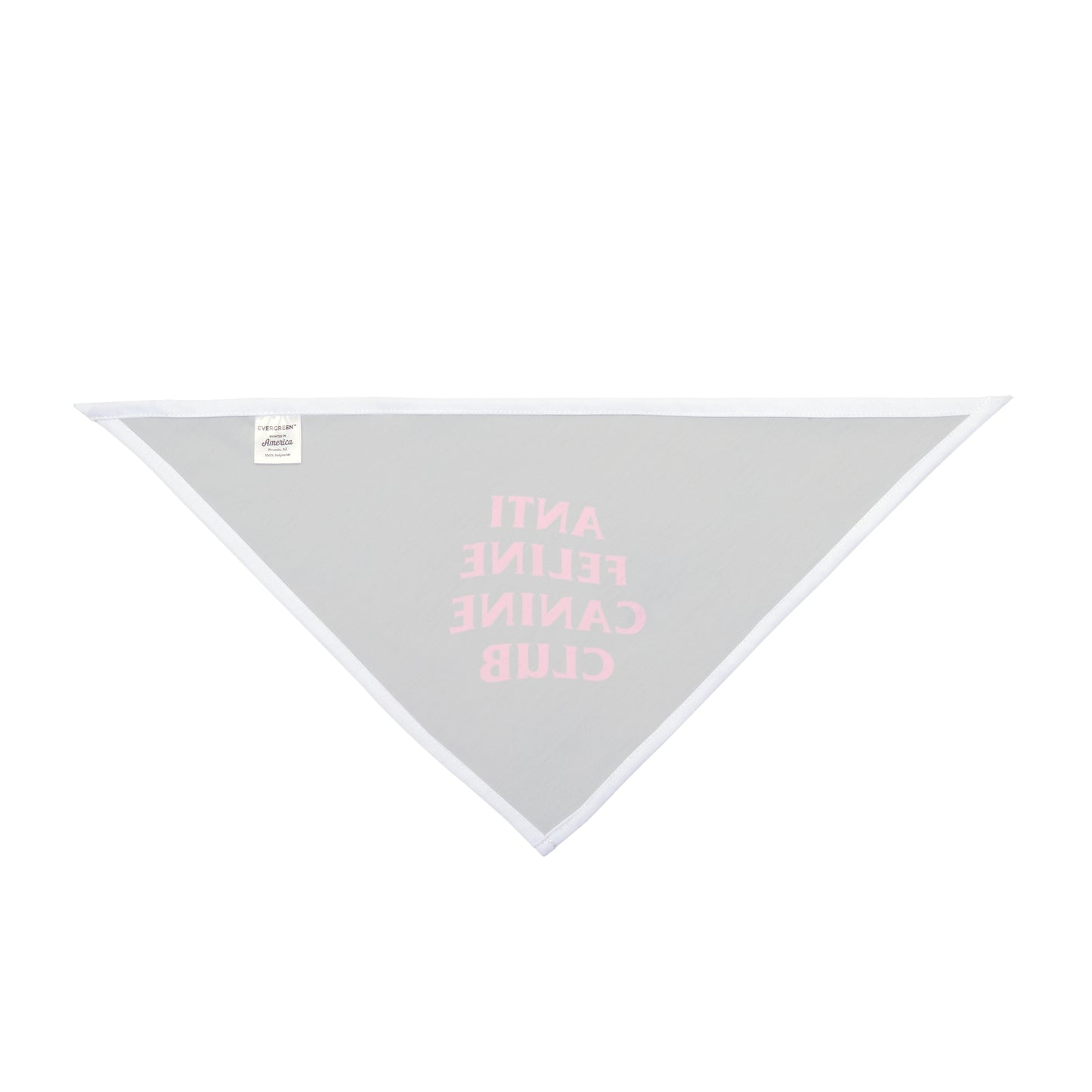 Anti Feline Canine Club Pet Bandana — Black with Pink Text