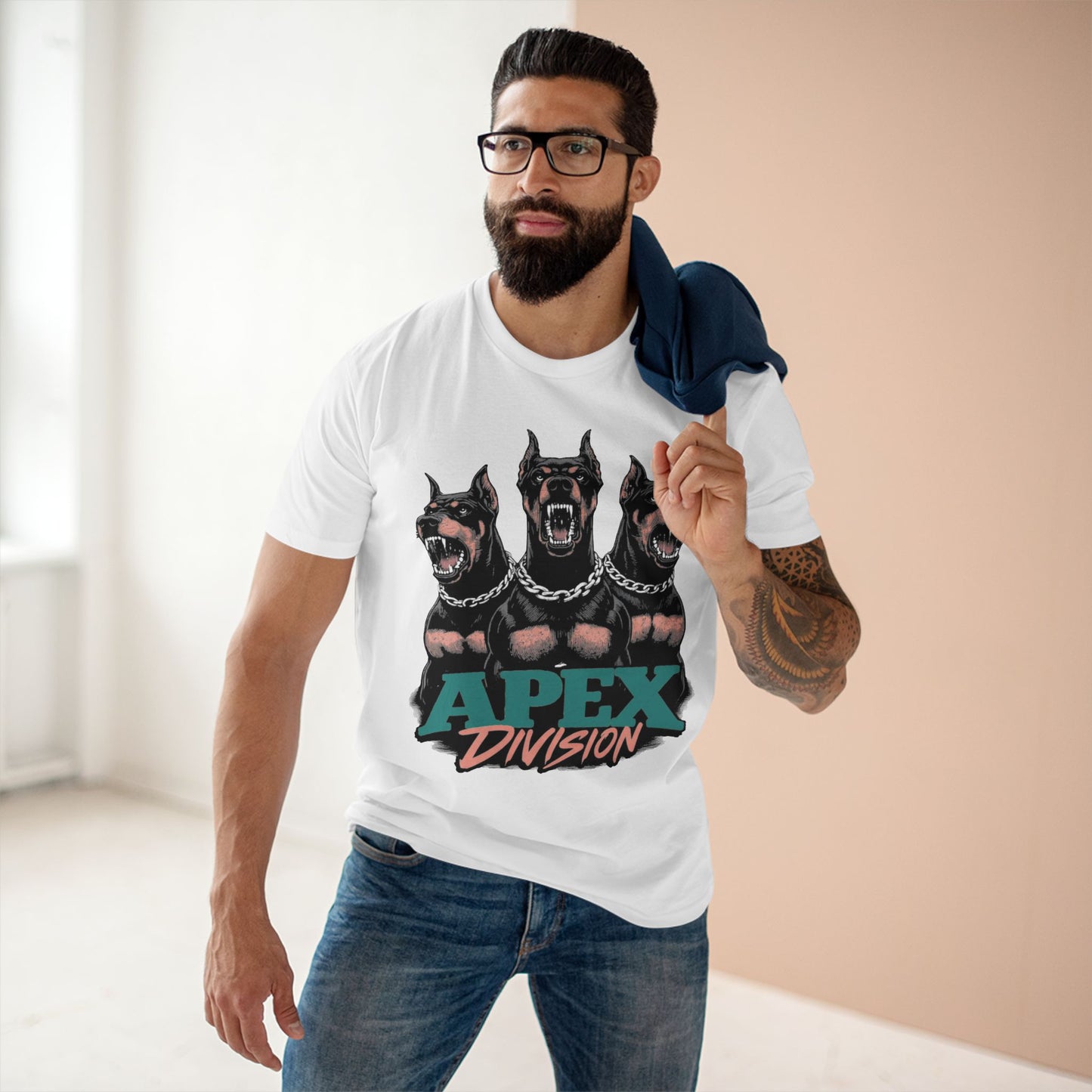 Apex Division Doberman Graphic Tee — "Dogs Gotta Eat" Streetwear T‑Shirt