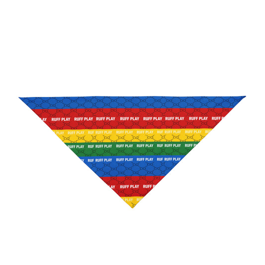 Rainbow "Ruff Play" Pet Bandana - Pride Dog Bandana