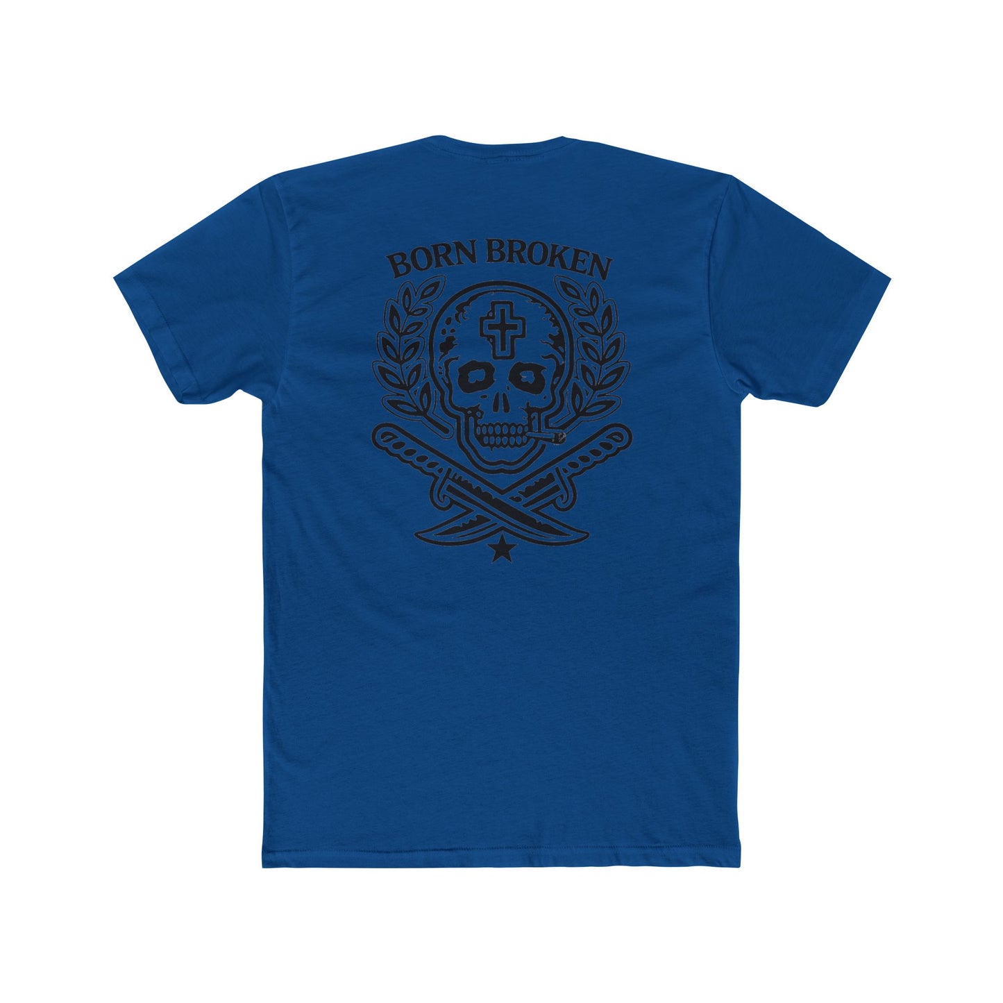 Born Broken Skull Tee — Gothic Skull Graphic T-Shirt
