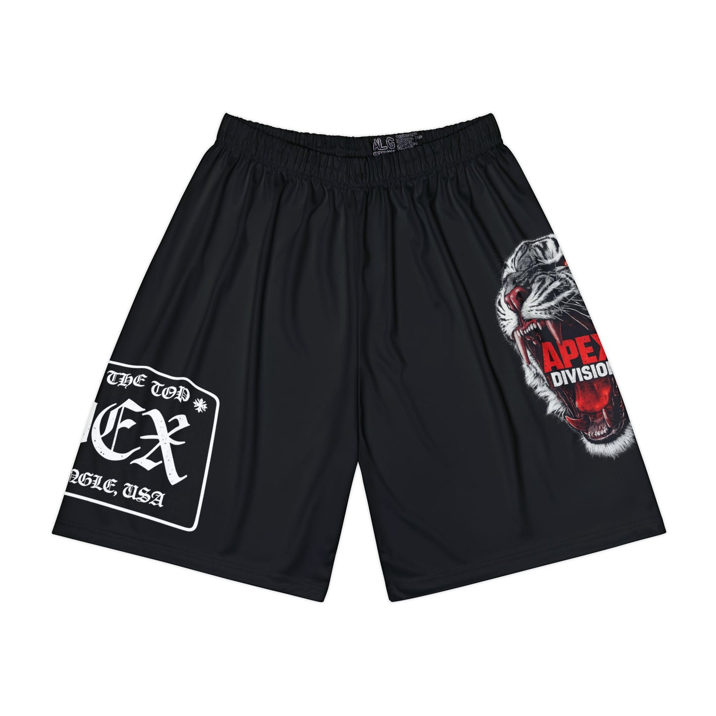 Apex Division Black Tiger Men’s Sports Shorts — Athletic Training & MMA Gym Shorts