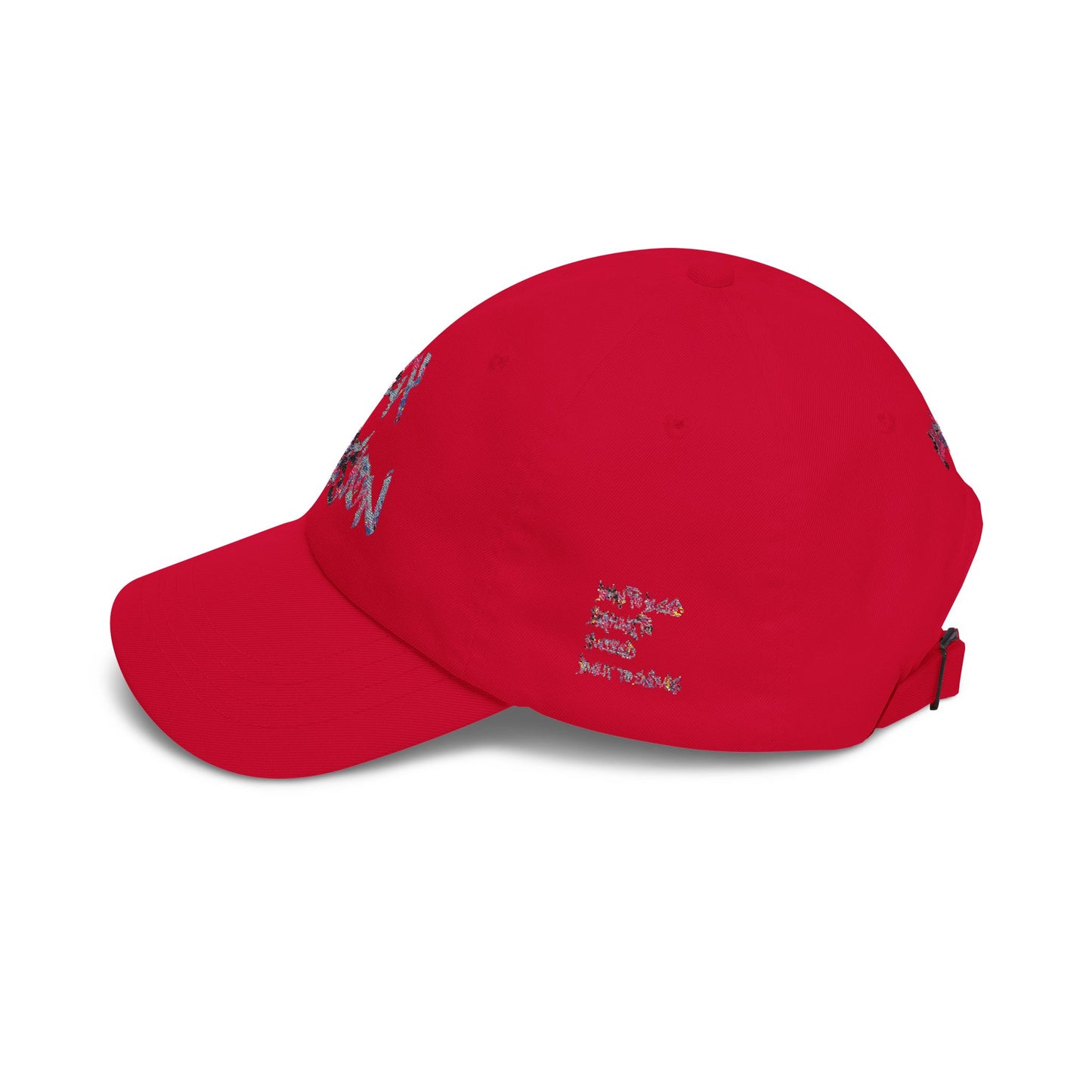 Dad Cap — Floral Graffiti 'No Division' Embroidered Baseball Hat