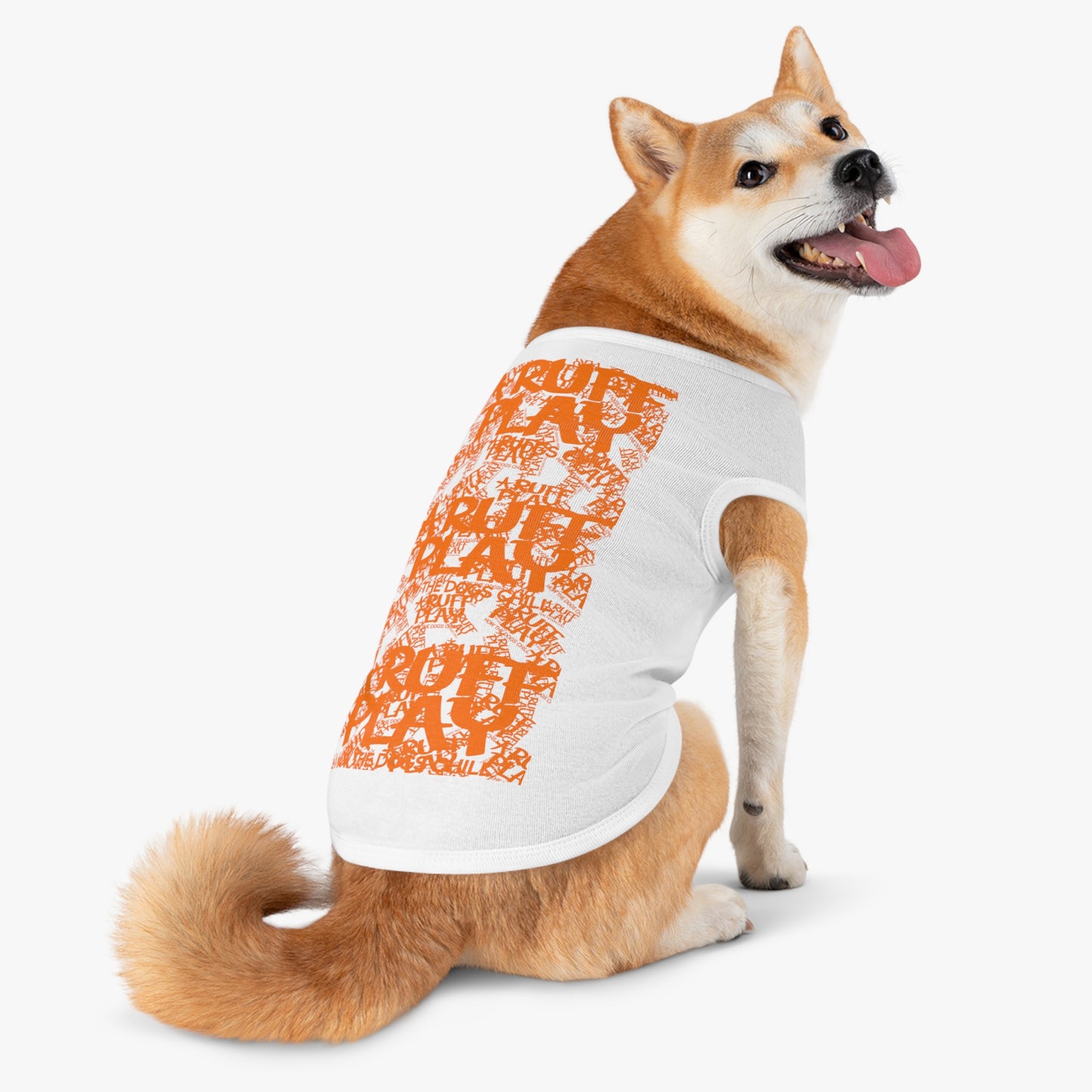 Orange Typographic 'Adopt, Rescue' Pet Tank Top – Halloween Dog Tee
