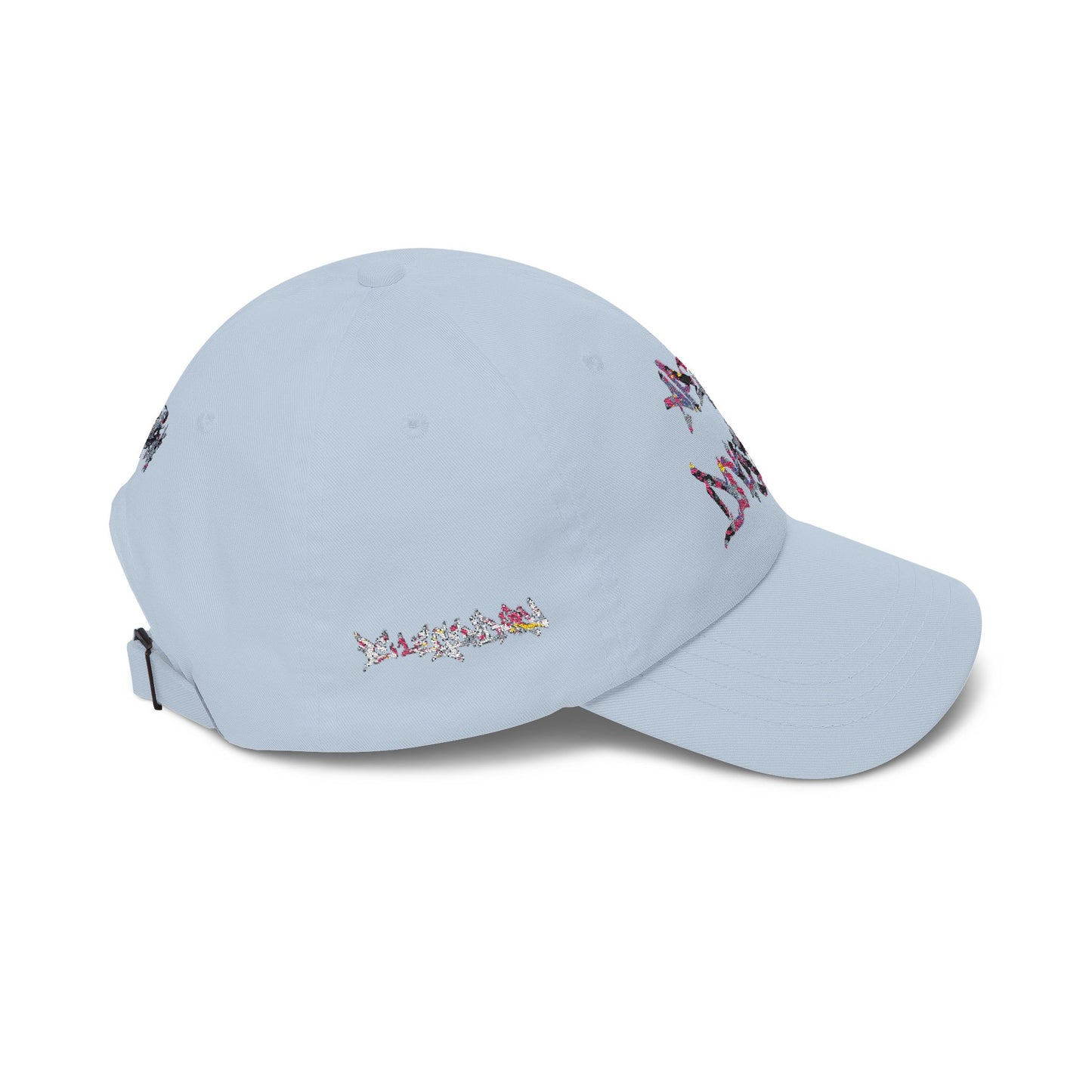 Dad Cap — Floral Graffiti 'No Division' Embroidered Baseball Hat