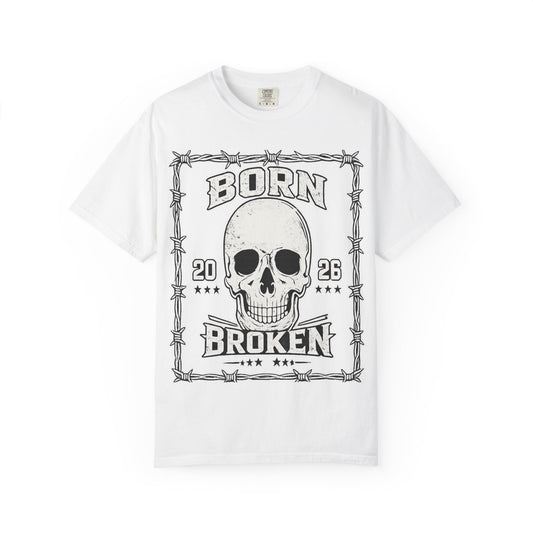 Born Broken Skull T-Shirt — Vintage Gothic Graphic Tee (2026)
