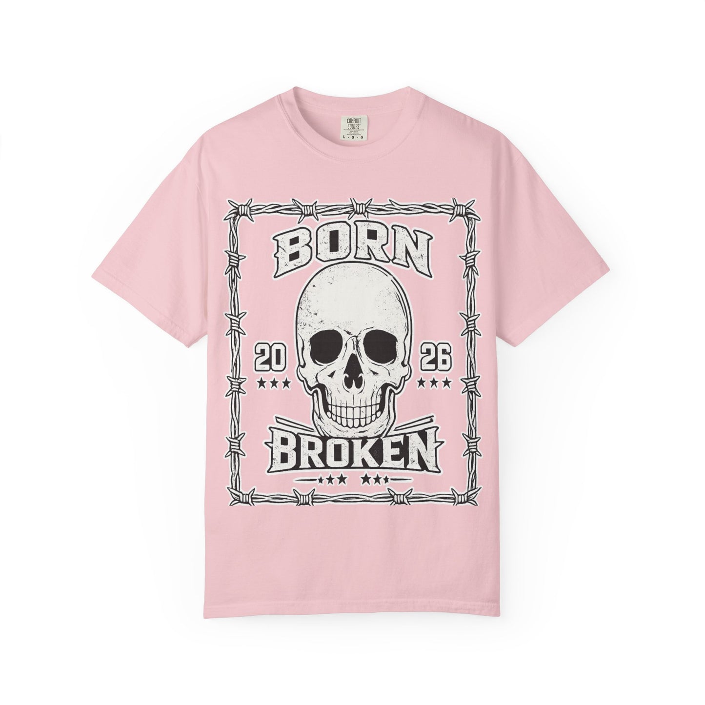 BORN BROKEN — VINTAGE SKULL TEE