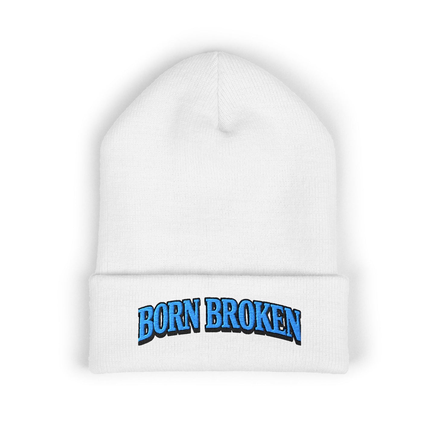 Born Broken Embroidered Cuffed Beanie