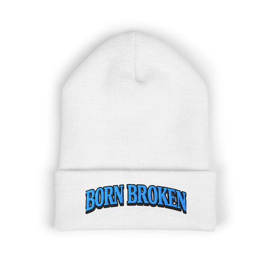 Born Broken Embroidered Cuffed Beanie