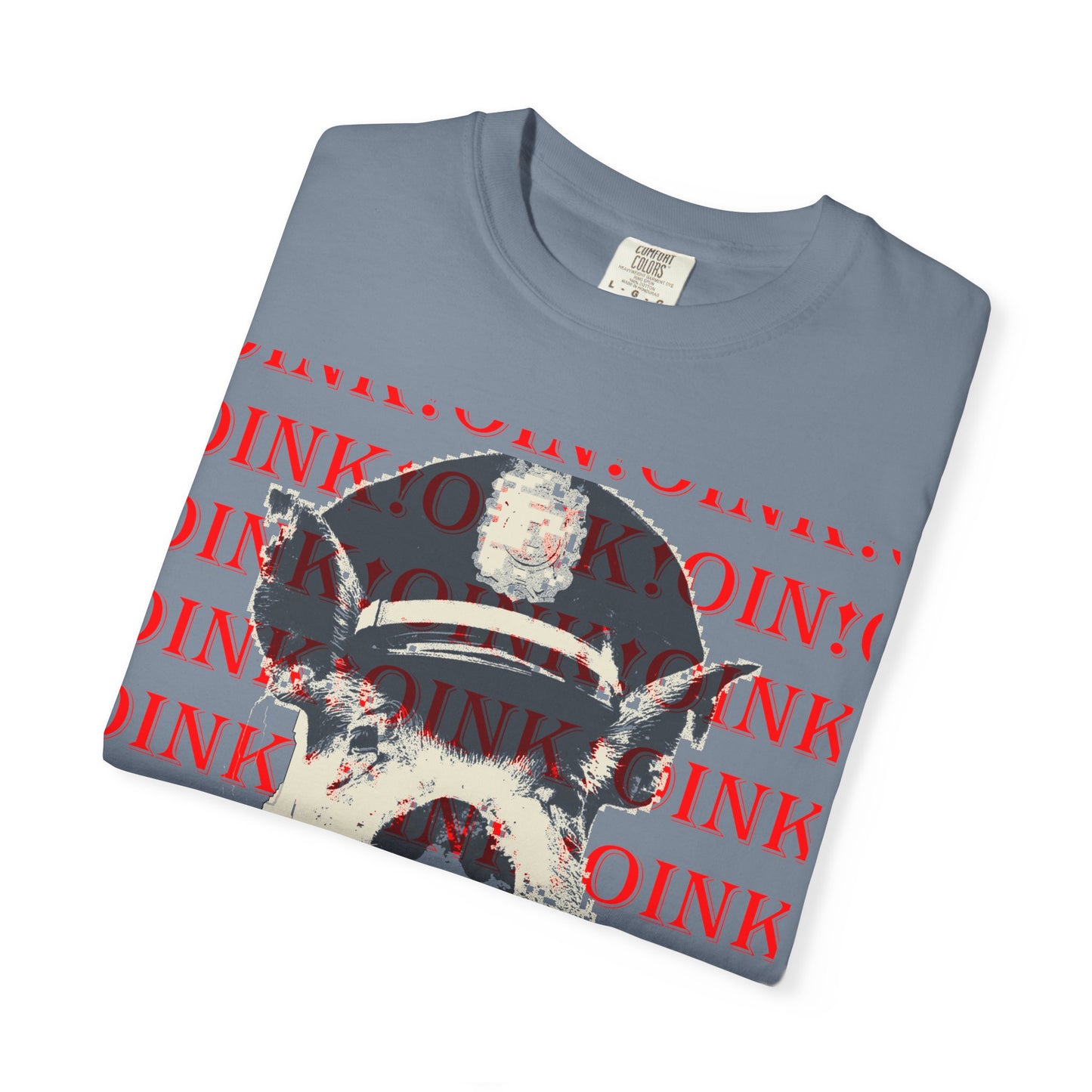 Retro Pig Graphic T-Shirt — 'OINK' Repeating Print