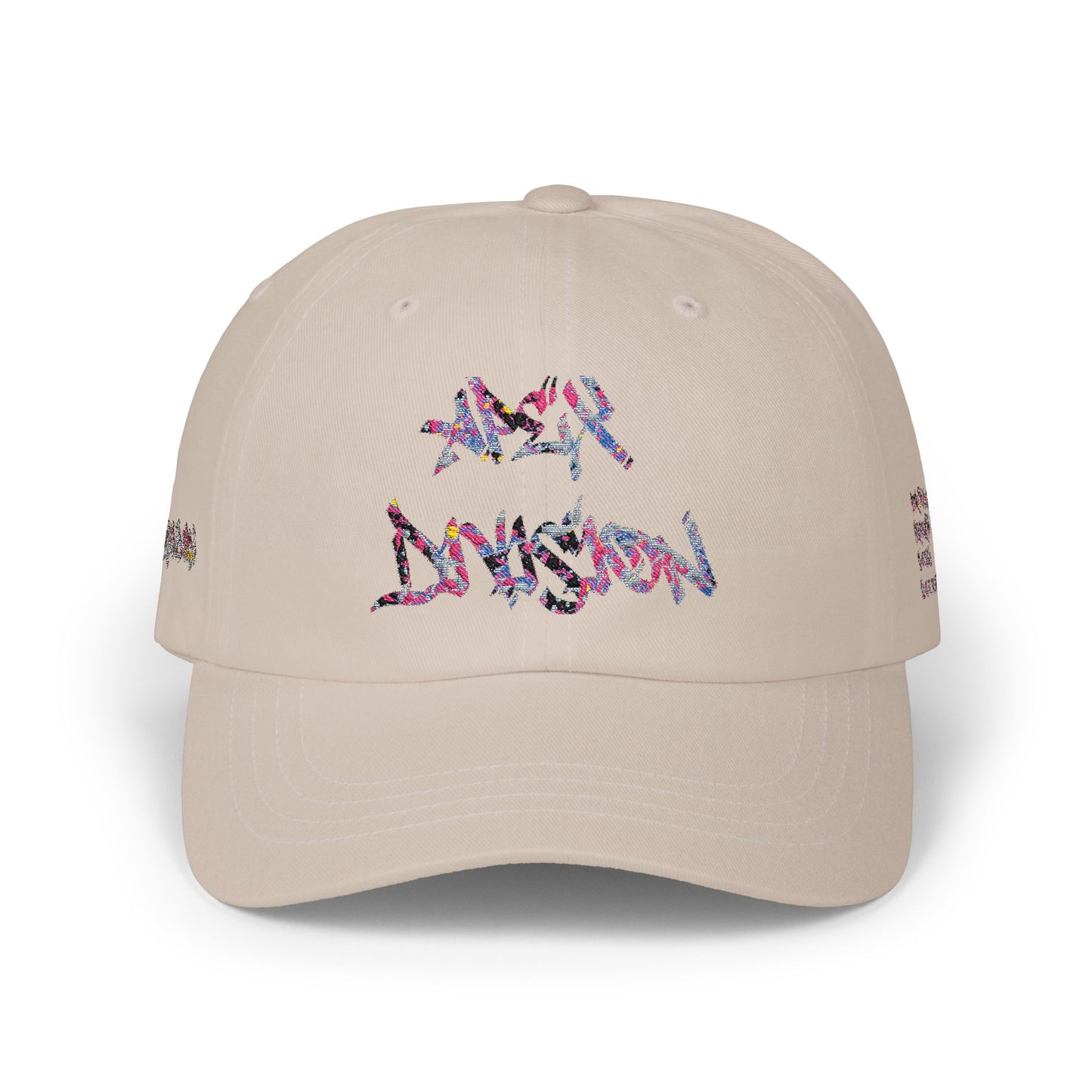 Dad Cap — Floral Graffiti 'No Division' Embroidered Baseball Hat